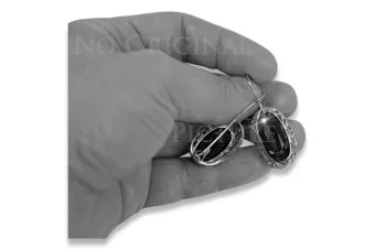 Ruso soviético rosa rosa 14k 585 pendientes de oro vec014 alejandrita rubí esmeralda zafiro ...