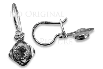 Rus sovietic trandafir roz 14k 585 cercei de aur vec017 alexandrit rubin smarald safir ...