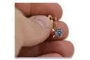 Vintage rose pink 14k 585 gold earrings vec027 alexandrite ruby emerald sapphire ...