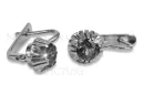 Boucles d’oreilles en or rose soviétique russe 14k 585 vec027 alexandrite rubis émeraude saphir ...