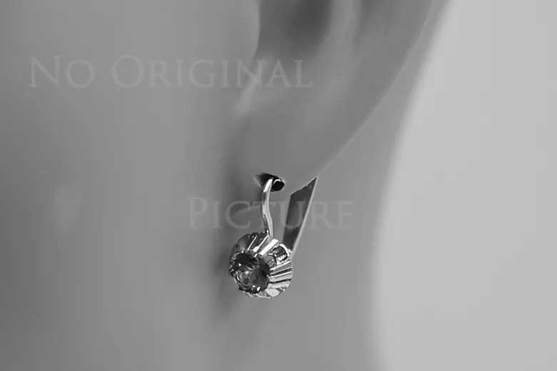 Russische Sowjetische Rose Pink 14k 585 Gold Ohrringe vec027 Alexandrit Rubin Smaragd Saphir ...