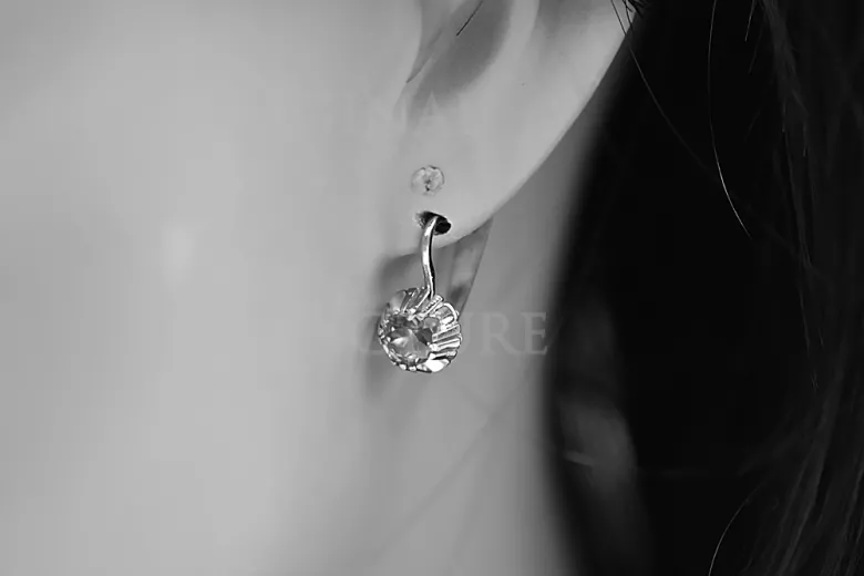 Russische Sowjetische Rose Pink 14k 585 Gold Ohrringe vec027 Alexandrit Rubin Smaragd Saphir ...