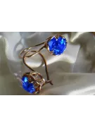 Boucles d’oreilles en or rose soviétique russe 14k 585 vec029 alexandrite rubis émeraude saphir ...