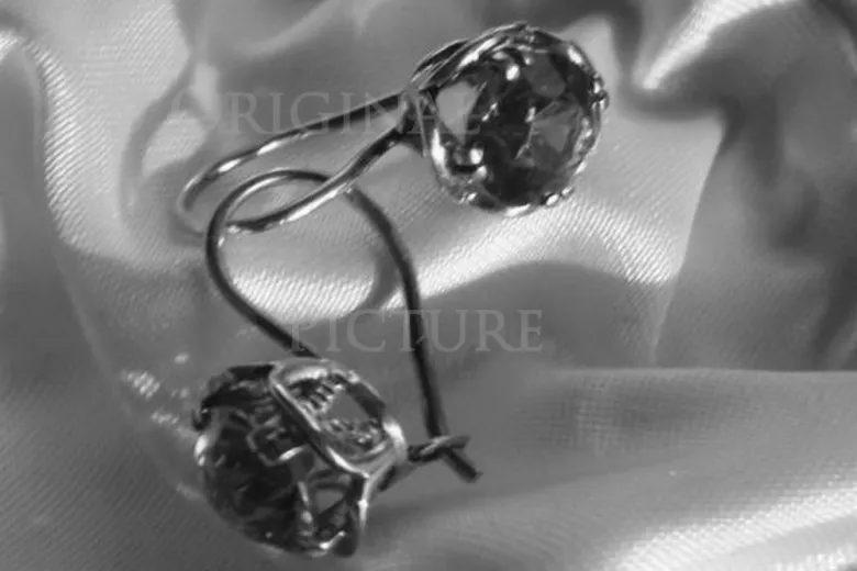 Russische Sowjetische Rose Pink 14k 585 Gold Ohrringe vec029 Alexandrit Rubin Smaragd Saphir ...