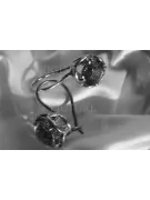 Ruso soviético rosa rosa 14k 585 pendientes de oro vec029 alejandrita rubí esmeralda zafiro ...