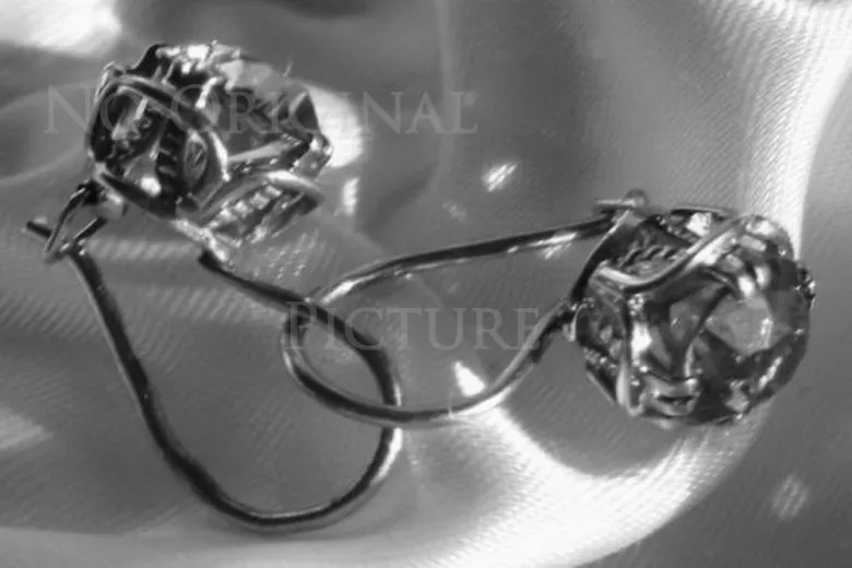 Русская советская розовая роза 14k 585 золото серьги vec029 александрит рубин изумруд сапфир ...