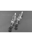 Boucles d’oreilles en or rose soviétique russe 14k 585 vec031 alexandrite rubis émeraude saphir ...