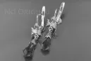 Boucles d’oreilles en or rose soviétique russe 14k 585 vec031 alexandrite rubis émeraude saphir ...