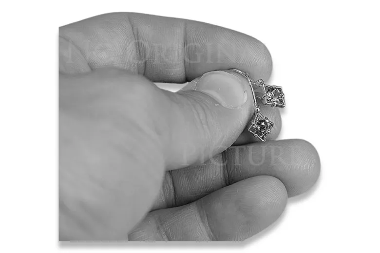 Russische Sowjetische Rose Pink 14k 585 Gold Ohrringe vec036 Alexandrit Rubin Smaragd Saphir ...