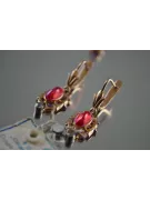 Ruso soviético rosa rosa 14k 585 pendientes de oro vec038 alejandrita rubí esmeralda zafiro ...