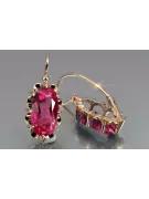 Russische Sowjetische Rose Pink 14k 585 Gold Ohrringe vec039 Alexandrit Rubin Smaragd Saphir ...