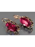 Russische Sowjetische Rose Pink 14k 585 Gold Ohrringe vec039 Alexandrit Rubin Smaragd Saphir ...