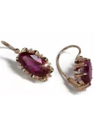 Russische Sowjetische Rose Pink 14k 585 Gold Ohrringe vec039 Alexandrit Rubin Smaragd Saphir ...