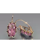 Russische Sowjetische Rose Pink 14k 585 Gold Ohrringe vec039 Alexandrit Rubin Smaragd Saphir ...