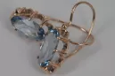 Russische Sowjetische Rose Pink 14k 585 Gold Ohrringe vec039 Alexandrit Rubin Smaragd Saphir ...