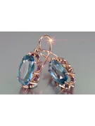Russische Sowjetische Rose Pink 14k 585 Gold Ohrringe vec039 Alexandrit Rubin Smaragd Saphir ...