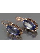 Russische Sowjetische Rose Pink 14k 585 Gold Ohrringe vec039 Alexandrit Rubin Smaragd Saphir ...