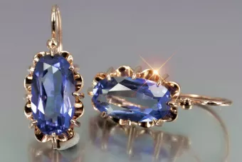 Русский Советский розовый 14k 585 золото серьги vec039 александрит рубин изумрудный сапфир ...
