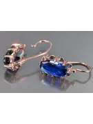 Russische Sowjetische Rose Pink 14k 585 Gold Ohrringe vec039 Alexandrit Rubin Smaragd Saphir ...