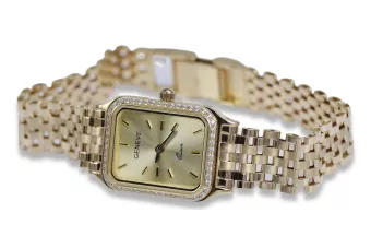 Goldene Herrenuhr Geneve ★ zlotychlopak.pl ★ Gold Reinheit 585 333 Niedriger Preis!