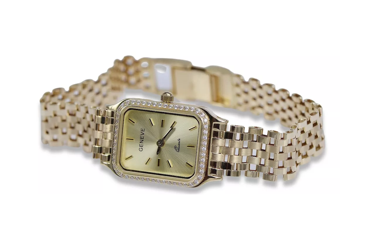 Reloj de oro para hombre Geneve ★ zlotychlopak.pl ★ Pureza de oro 585 333 Precio bajo!