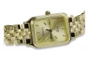 Złoty damski zegarek z bransoletą 14k Geneve lw023y&lbw008y
