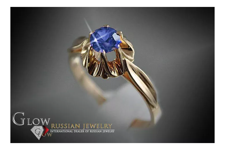 Russisch Sowjetrosa 14 Karat 585 Gold Alexandrit Rubin Smaragd Saphir Zirkon Ring vrc004