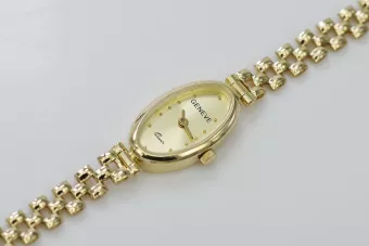 Puikus 14k 585 aukso moteriškasis laikrodis Geneve lw033y