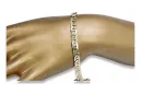 Rose russe (jaune italien) bracelet taille diamant en or cb048