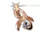 Vintage rose 14k 585 gold alexandrite ruby emerald sapphire zircon ... pendant vpc002