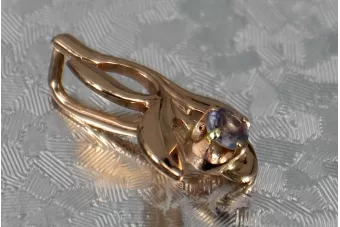 Vintažas, 14k 585 aukso, aleksandritas, rubinas, safiras, smaragdas, akvamarinas su cirkonu vpc002