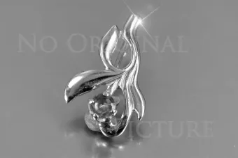 Russische sowjetische Rose 14k 585 Gold Alexandrit Rubin Smaragd Saphir Zirkon ... Anhänger vpc002