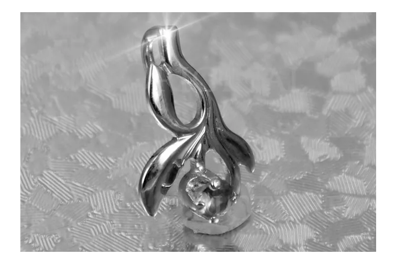 Russische sowjetische Rose 14k 585 Gold Alexandrit Rubin Smaragd Saphir Zirkon ... Anhänger vpc002