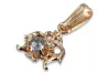 Vintage rose 14k 585 gold alexandrite ruby emerald sapphire zircon ... pendant vpc004