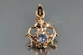Vintage rose 14k 585 gold alexandrite ruby emerald sapphire zircon ... pendant vpc004