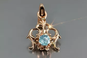 Vintage rose 14k 585 gold alexandrite ruby emerald sapphire zircon ... pendant vpc004