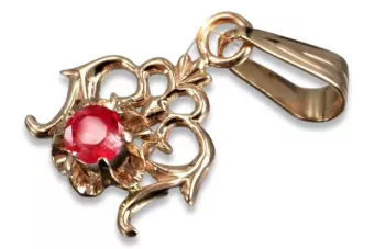 Ruso soviético rosa 14k 585 oro alejandrita rubí esmeralda zafiro zircón ... Colgante VPC004