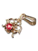 Russische sowjetische Rose 14k 585 Gold Alexandrit Rubin Smaragd Saphir Zirkon ... Anhänger vpc004