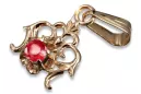 Russische sowjetische Rose 14k 585 Gold Alexandrit Rubin Smaragd Saphir Zirkon ... Anhänger vpc004