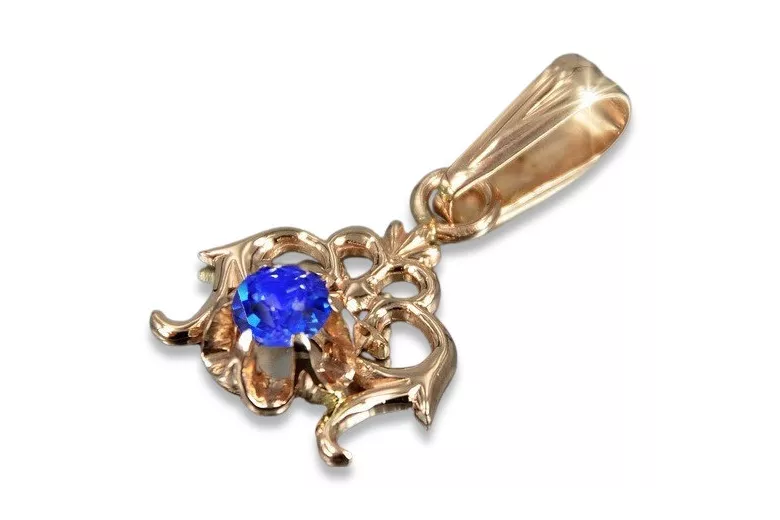 Russe soviétique rose 14k 585 or alexandrite rubis émeraude saphir zircon ... pendentif VPC004