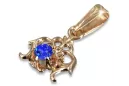 Russe soviétique rose 14k 585 or alexandrite rubis émeraude saphir zircon ... pendentif VPC004