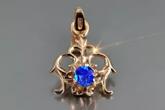 Vintage rose 14k 585 gold alexandrite ruby emerald sapphire zircon ... pendant vpc004