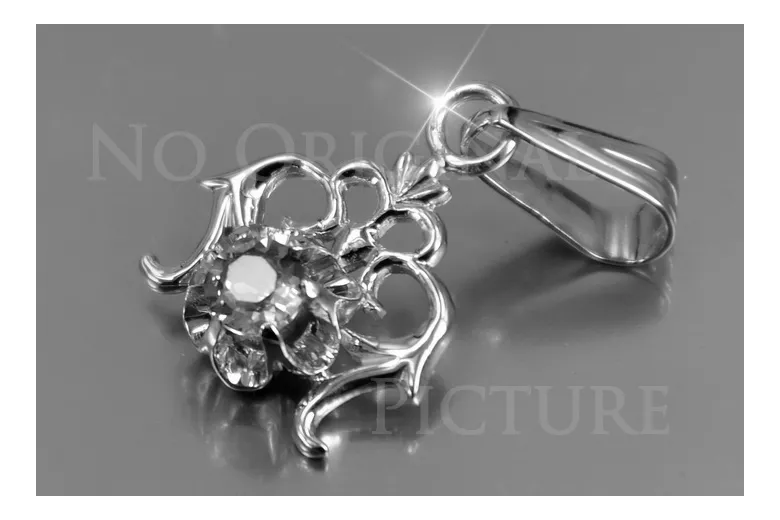 Russische sowjetische Rose 14k 585 Gold Alexandrit Rubin Smaragd Saphir Zirkon ... Anhänger vpc004