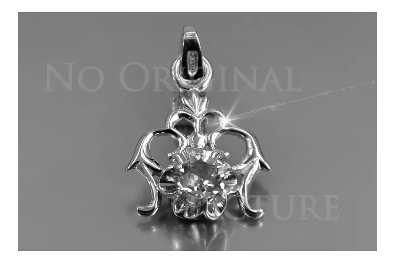 Russische sowjetische Rose 14k 585 Gold Alexandrit Rubin Smaragd Saphir Zirkon ... Anhänger vpc004