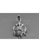 Russische sowjetische Rose 14k 585 Gold Alexandrit Rubin Smaragd Saphir Zirkon ... Anhänger vpc004