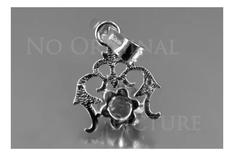 Russische sowjetische Rose 14k 585 Gold Alexandrit Rubin Smaragd Saphir Zirkon ... Anhänger vpc004