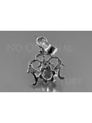 Russische sowjetische Rose 14k 585 Gold Alexandrit Rubin Smaragd Saphir Zirkon ... Anhänger vpc004