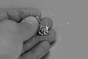 Руски съветски роза 14k 585 злато александрит рубин изумруд сапфир циркон ... Висулка VPC004