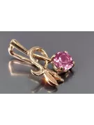 Russische sowjetische Rose 14k 585 Gold Alexandrit Rubin Smaragd Saphir Zirkon ... Anhänger vpc005
