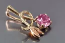 Russische sowjetische Rose 14k 585 Gold Alexandrit Rubin Smaragd Saphir Zirkon ... Anhänger vpc005